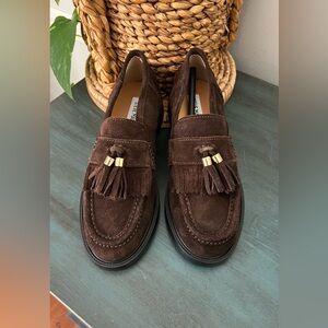 Steve Madden Brown Tassel Loafers